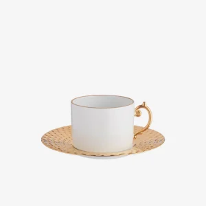 Aegean Gold Set of 2 Tea Cups & Saucers