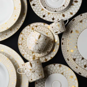 Auréole Dorée Dessert Plate