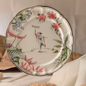 Chinoiserie Soup Plates  - Set of 12
