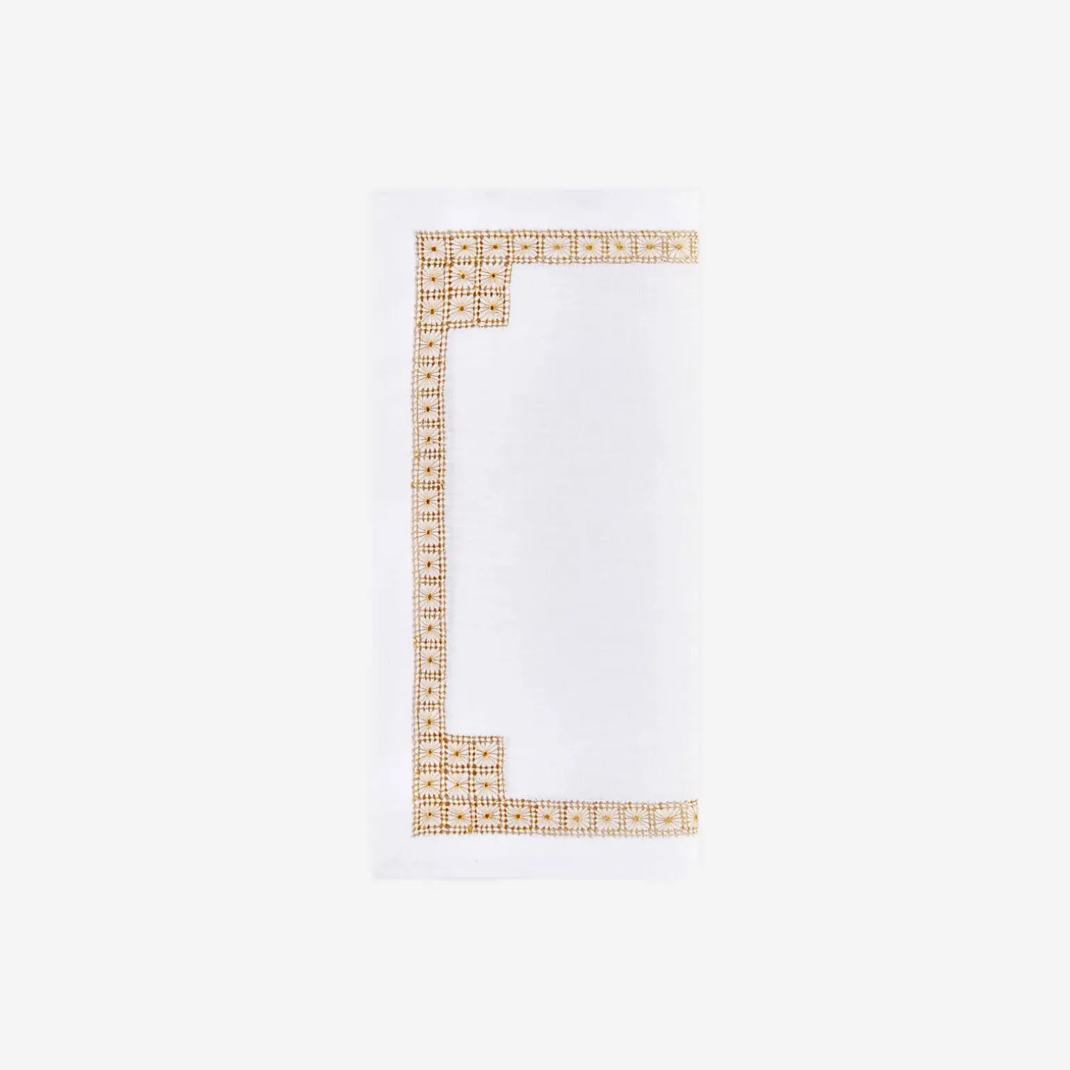 daisy_chain_hemstitch_gol_0.webp Daisy Chain Hemstitch Gold Cocktail Napkin