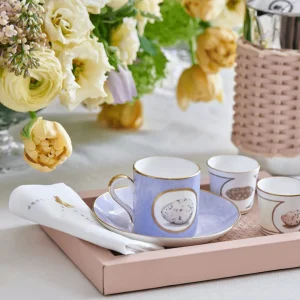 Egg & Feather Espresso Cup & Saucer