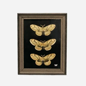 Gilded Butterflies Porcelain Painting