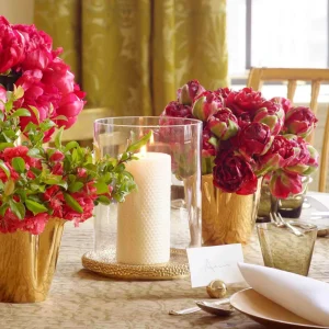 Gilded Clover Small Vase