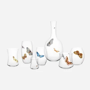 Hand-Painted Butterfly Decanter