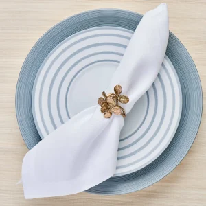 Hémisphère Metallic Blue Striped Dinner Plate