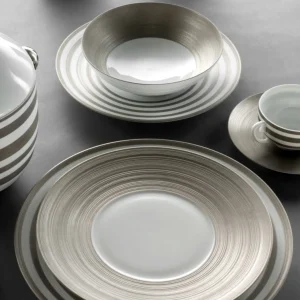Hémisphère Platinum Stripe Dessert Plate