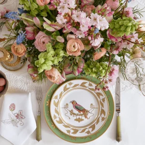 Jacobean Flowers Dinner Napkin Style I - Set of 6