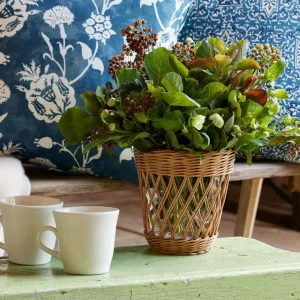 Navona Rattan Vase Toffee - Small