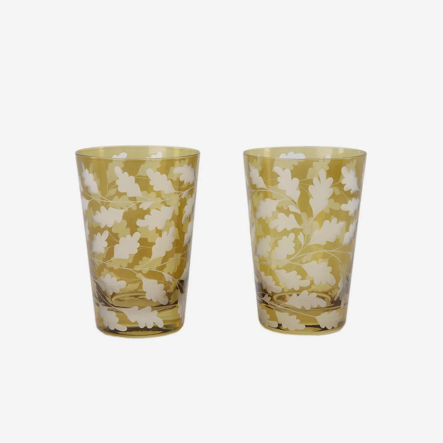 oak_leaves_large_tumbler__0.webp Oak Leaves Large Tumbler Taupe - Set of 2
