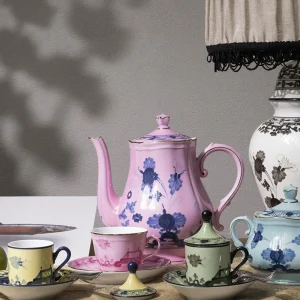 Oriente Italiano Teacup & Saucer Pervinca - Set of 2