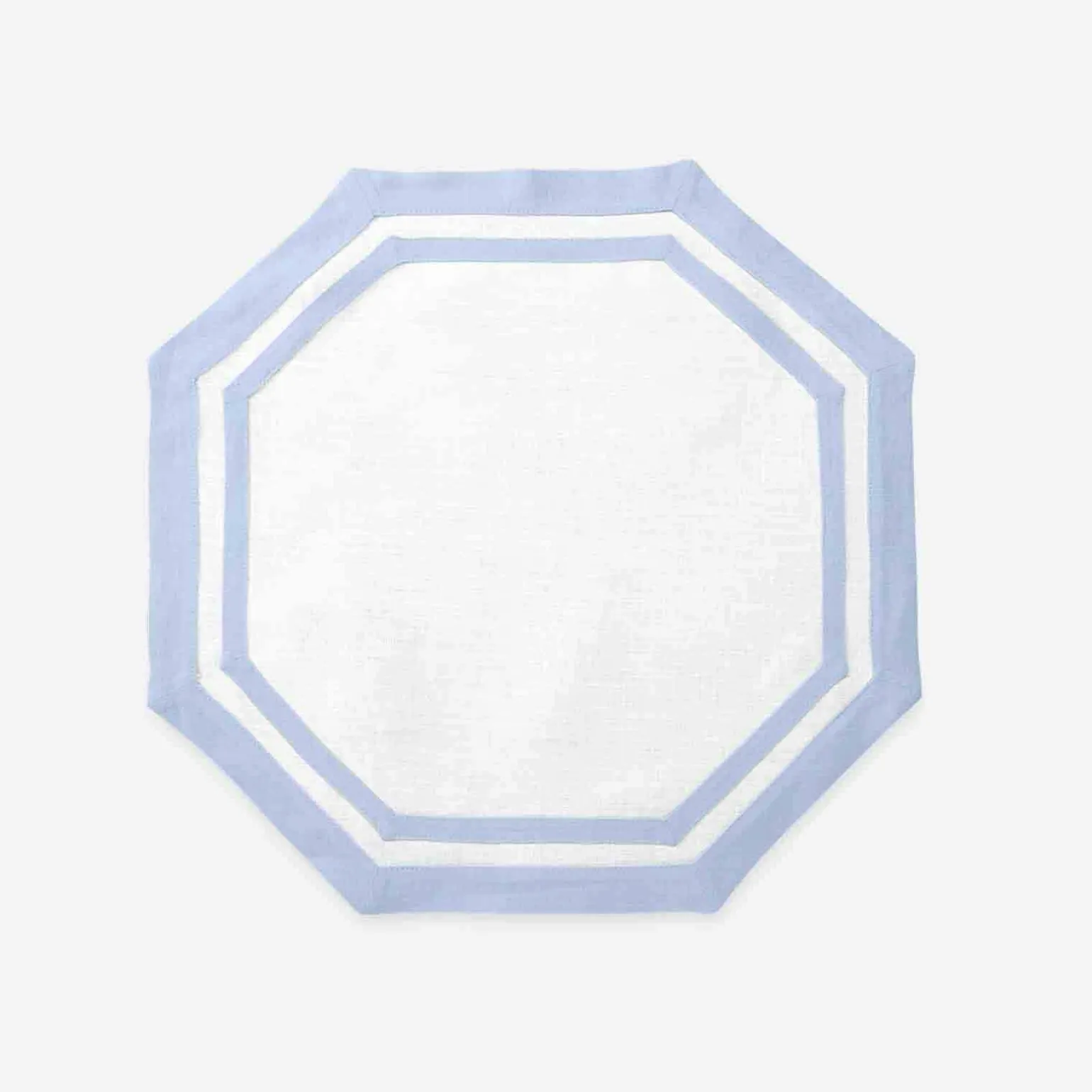 Set of Four Octagon Placemats Ice Blue