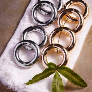 Stars Platinum Napkin Ring - Set of 4