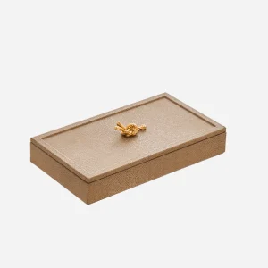 Thalia Rectangular Box Taupe